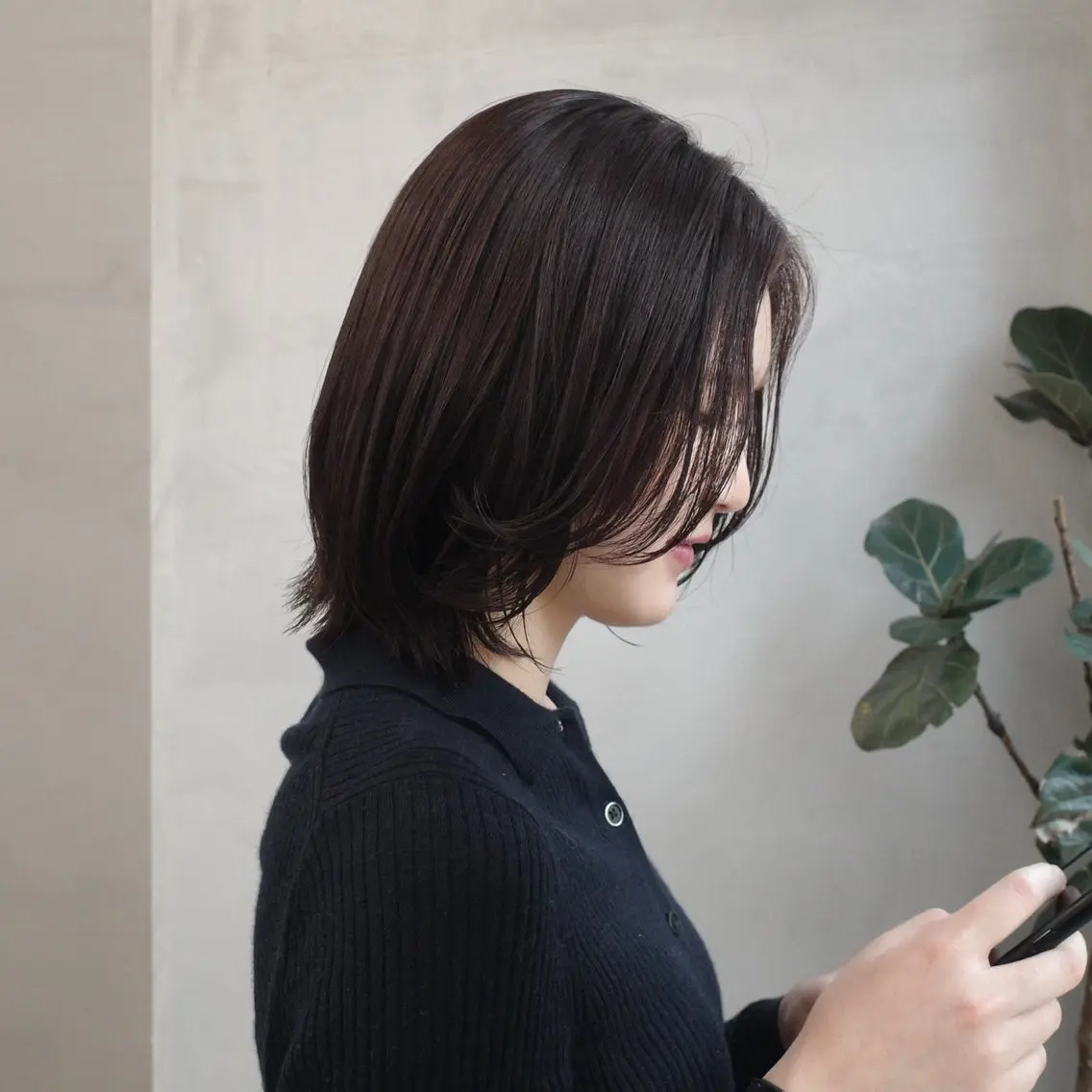 ミディアム カット ヘアカラー トリートメント 髪質改善/オリーブ 🤍mizueのヘアスタイル