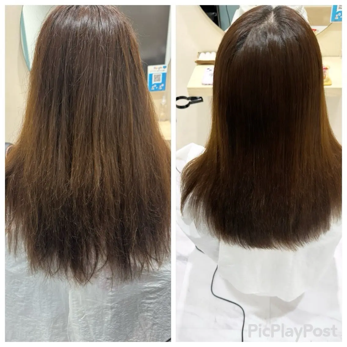 セミロング カット 縮毛矯正 トリートメント 丹野 圭太のヘアスタイル