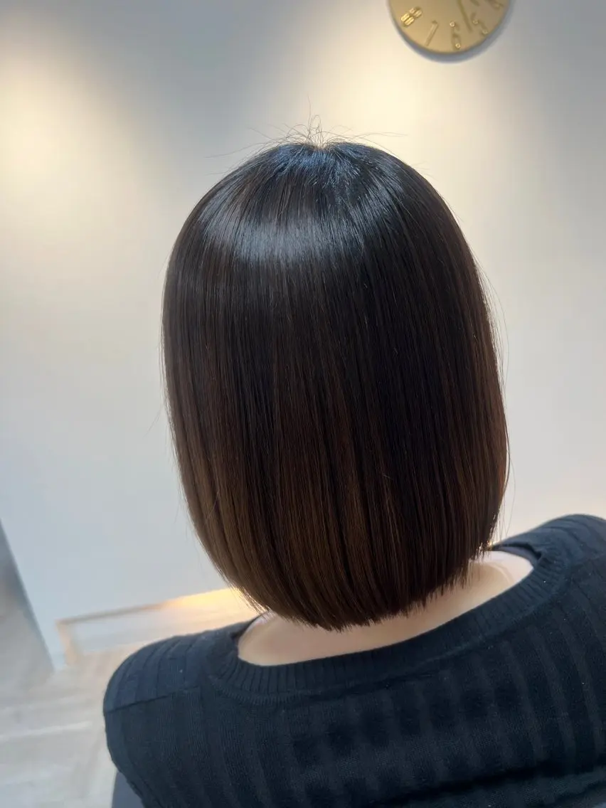 ショート 切りっぱなしボブ ボブ おおもり なつみのヘアスタイル