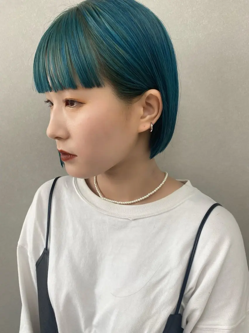 ショート カラー ブリーチ ダブルカラー ボブ ショートヘア -福岡博多筑紫口- 大津成美のヘアスタイル