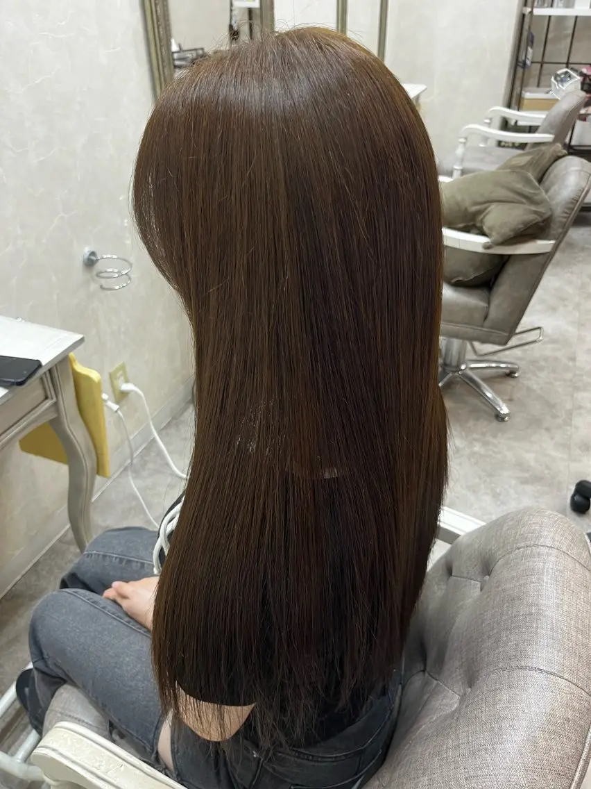 ロング ヘアカラー トリートメント ヘッドスパ 野間口 小春🩵モデル募集中のヘアスタイル