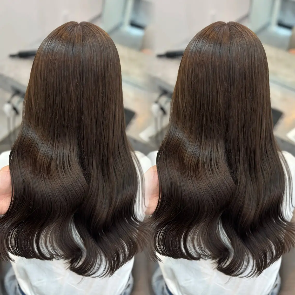 ロング カラー ブラウンカラー マロンブラウン 似合わせカット ヘアカラー 🐈‍⬛momo🐾 ブリーチ・Wカラーのヘアスタイル