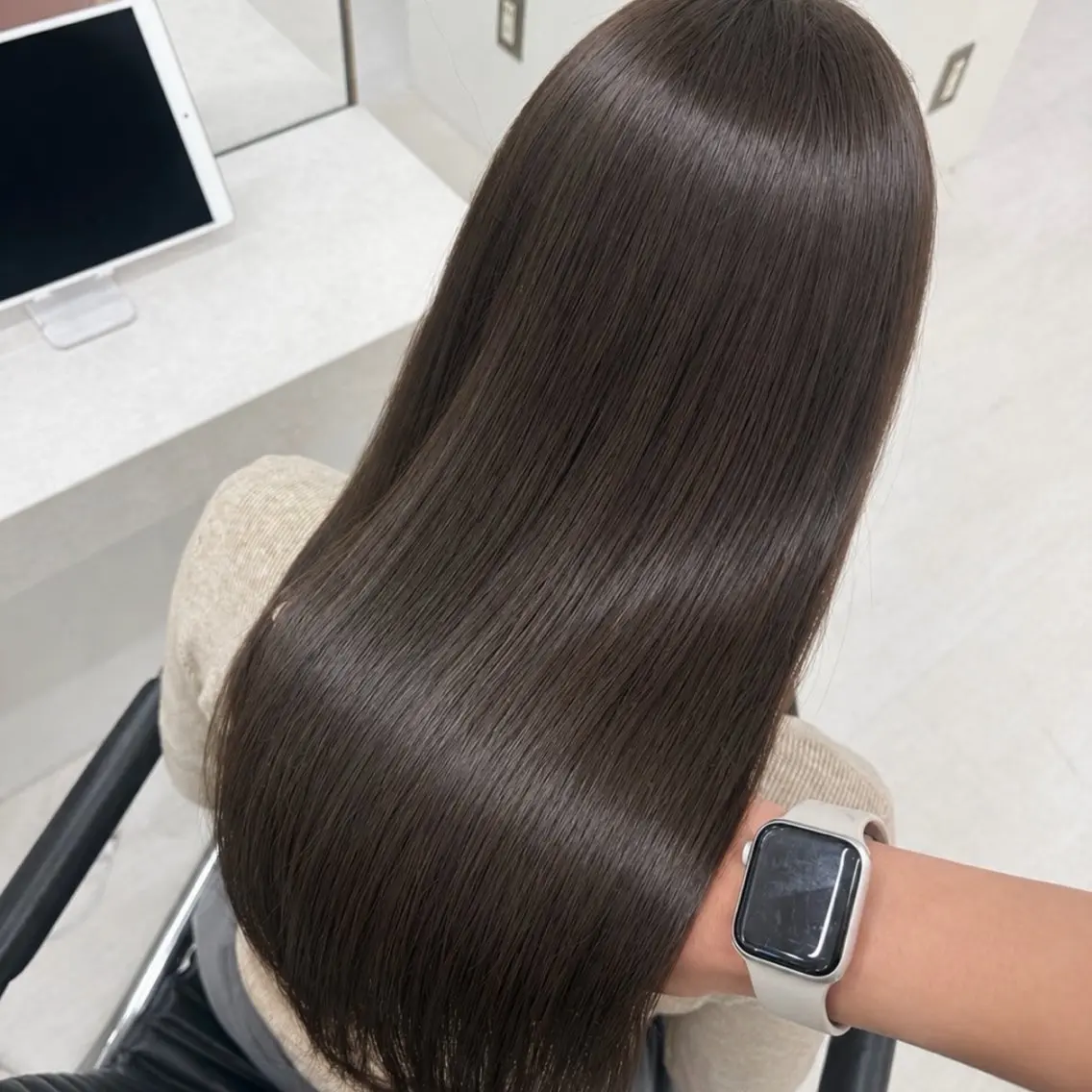 ロング カラー 透明感カラー レイヤーカット カット ヘアカラー トリートメント mei / レイヤー 顔まわり 🤍のヘアスタイル