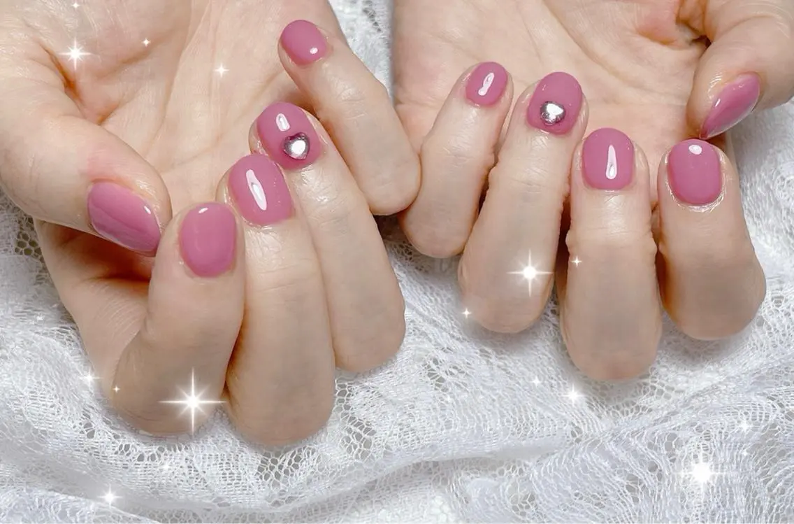 ネイル ワンカラーネイル ハンドネイル FLARE NAIL フレアネイルのネイルデザイン