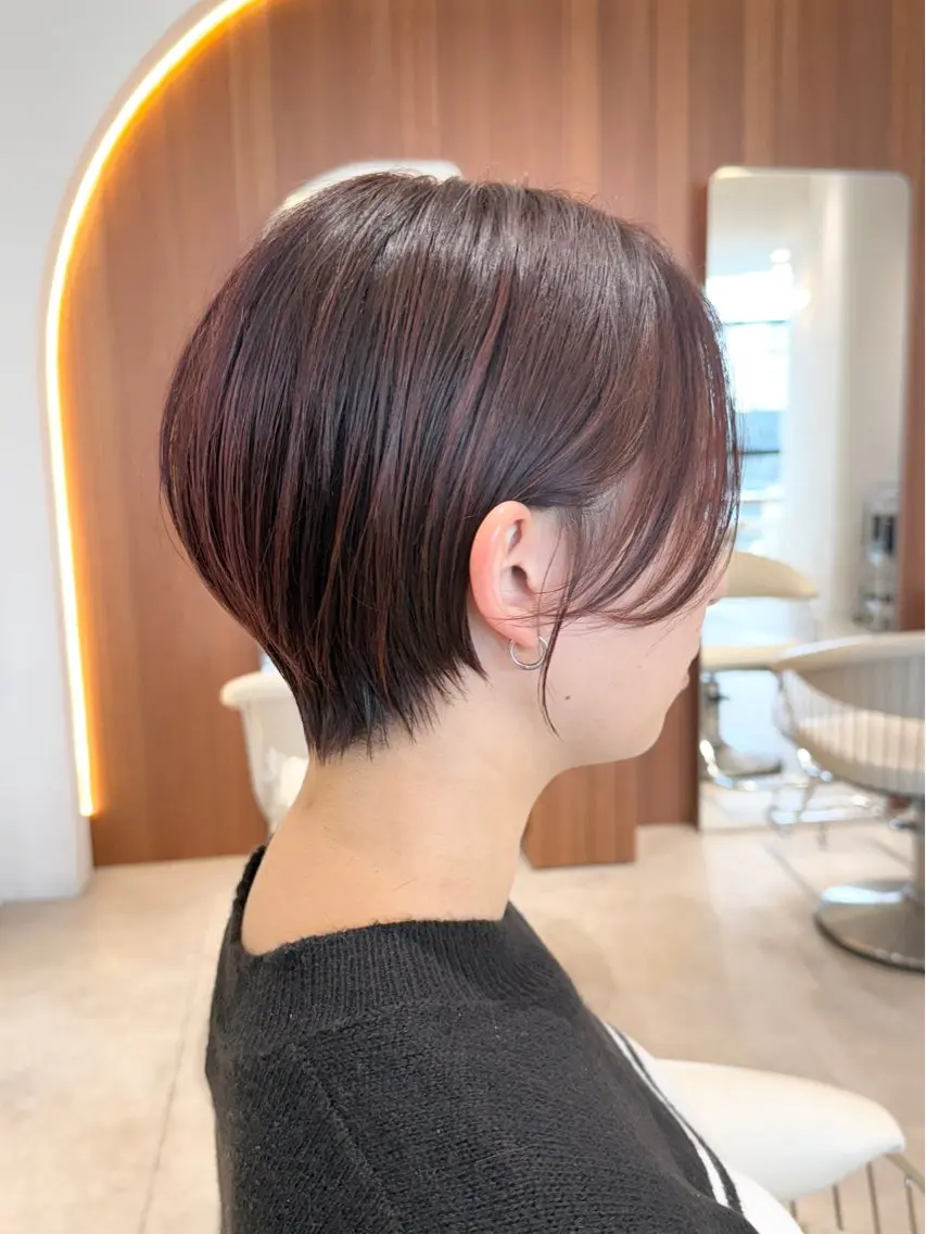 ショート カラー ショートボブ ショートレイヤー ハンサムショート 丸みショート ボブ 【渋谷】ボブ・ レイヤーボブ特化✂︎のヘアスタイル