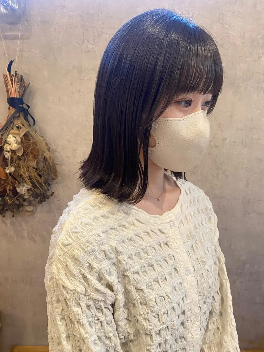 セミロング カラー カット ヘッドスパ 林和輝/縮毛矯正/ 髪質改善/ヘッドスパのヘアスタイル