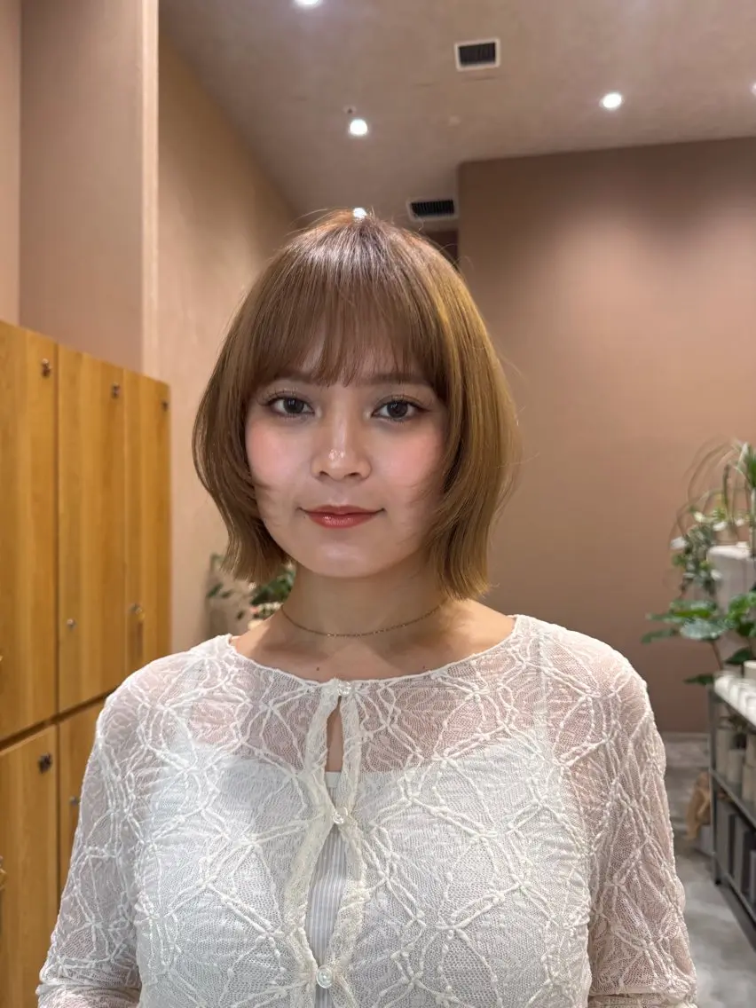 ショート 🧡ボブ/うる艶カラ ー🩵　さくら🌸のヘアスタイル