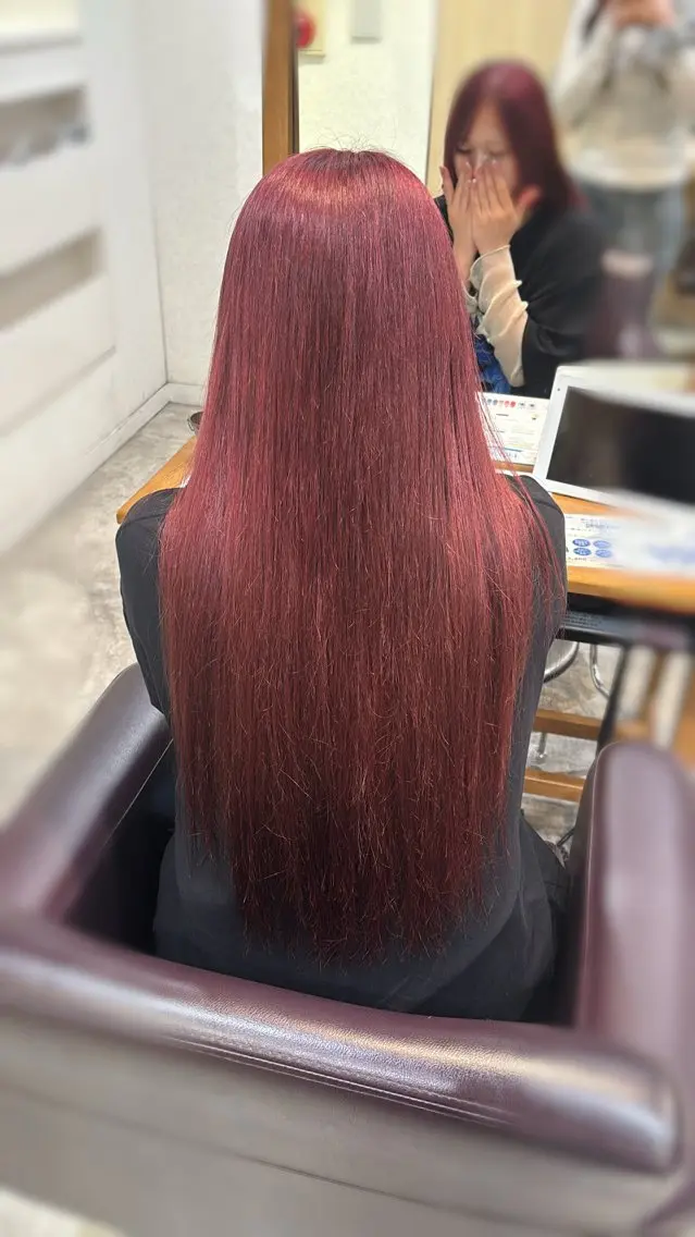 ロング ヘアカラー トリートメント ヘアアレンジ/ 暖色カラーひなち🎀のヘアスタイル