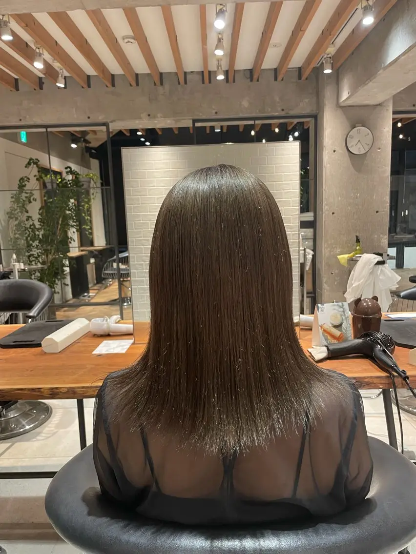 セミロング カラー ヘアカラー トリートメント 髪質改善＆高級カラー ✨野井琢生のヘアスタイル