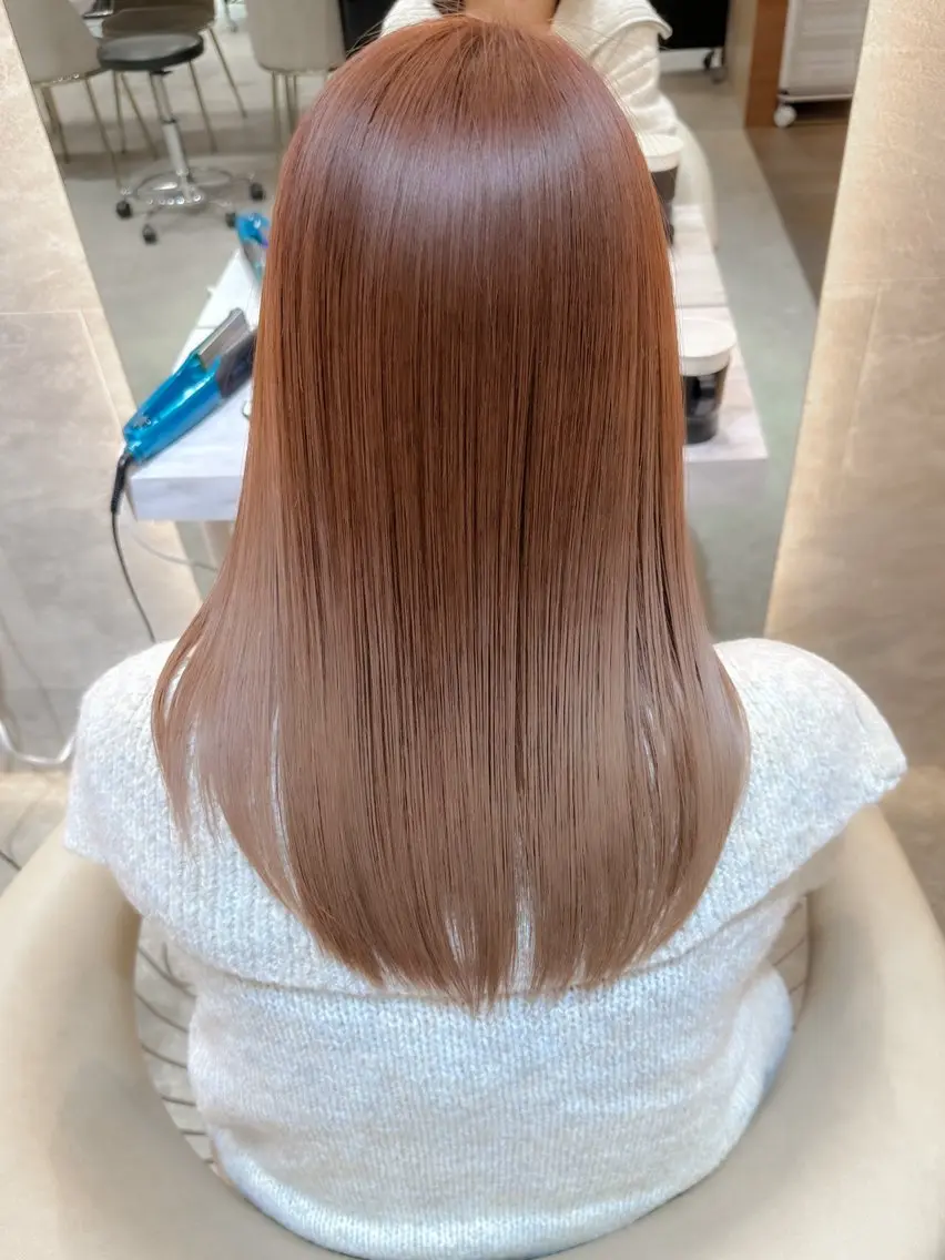 【🫧伸ばしている方におすすめ🫧】前髪カットサービス✂️+透明感カラー+スチームトリートメント🤍の写真