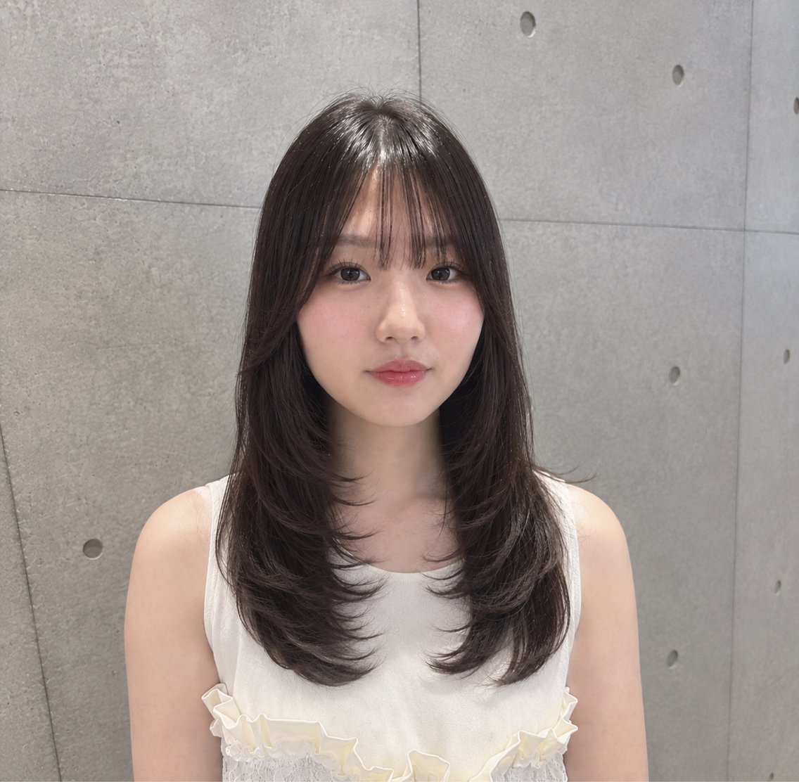 ロング カット 南 菜花のヘアスタイル