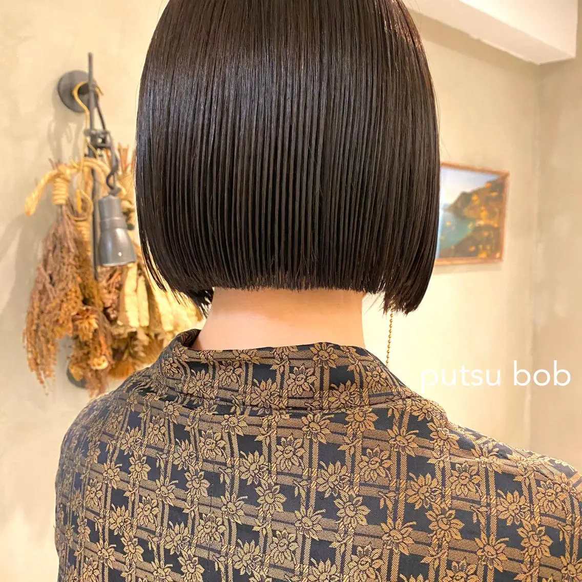 ミディアム 縮毛矯正ボブ&顔まわ レイヤー♡TOMOEのヘアスタイル