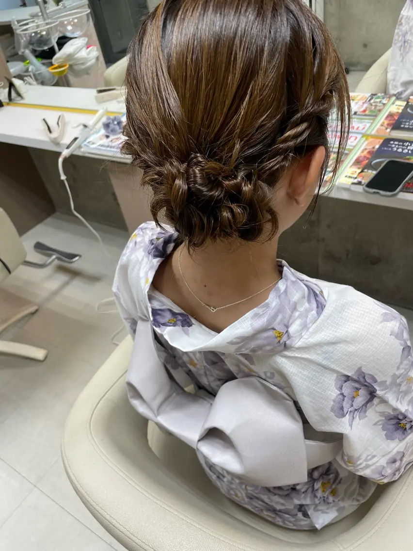 ミディアム ヘアアレンジ 着付け 坂本 沙也加のヘアスタイル