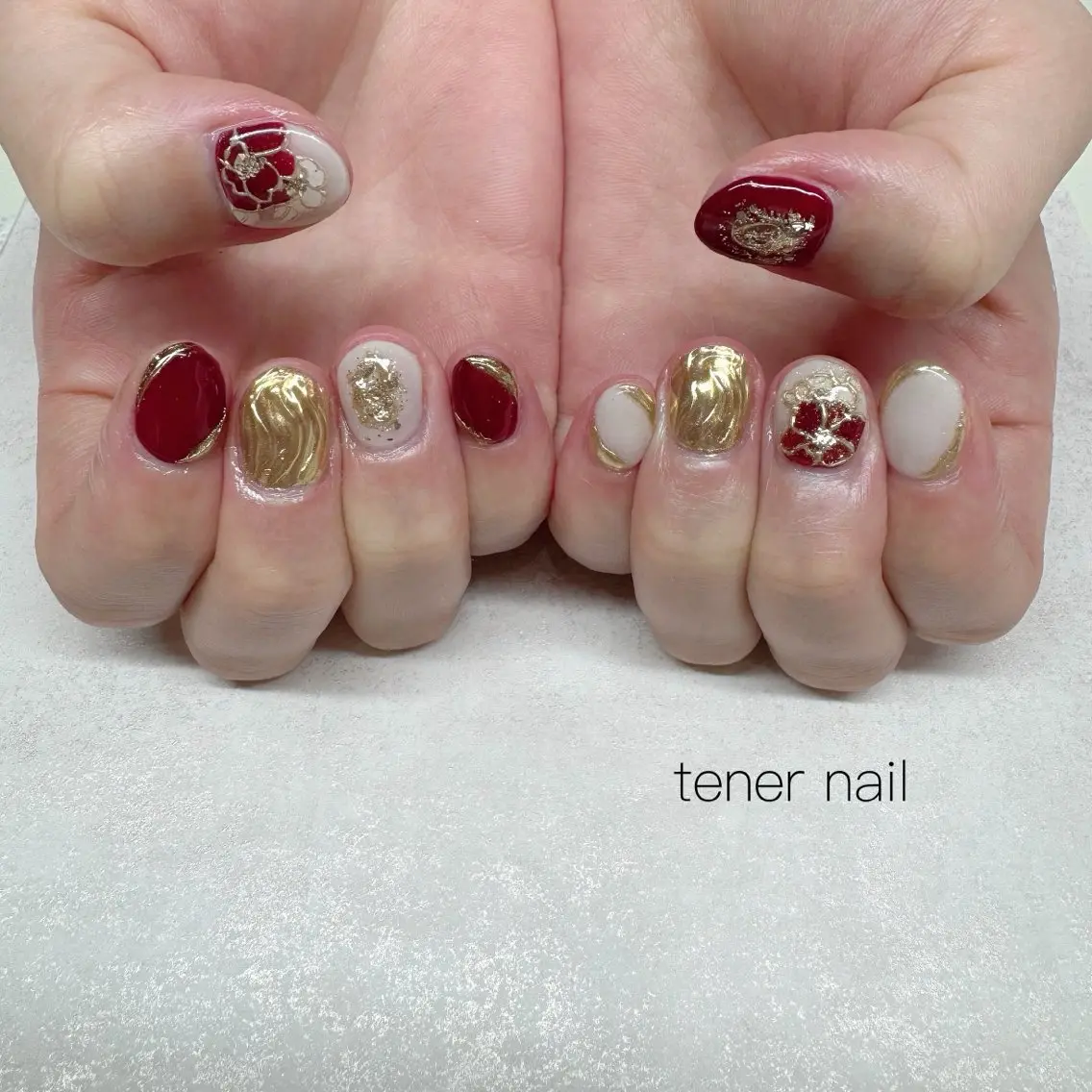 ネイル ミラーネイル ハンドネイル テネルネイル tener nailのネイルデザイン