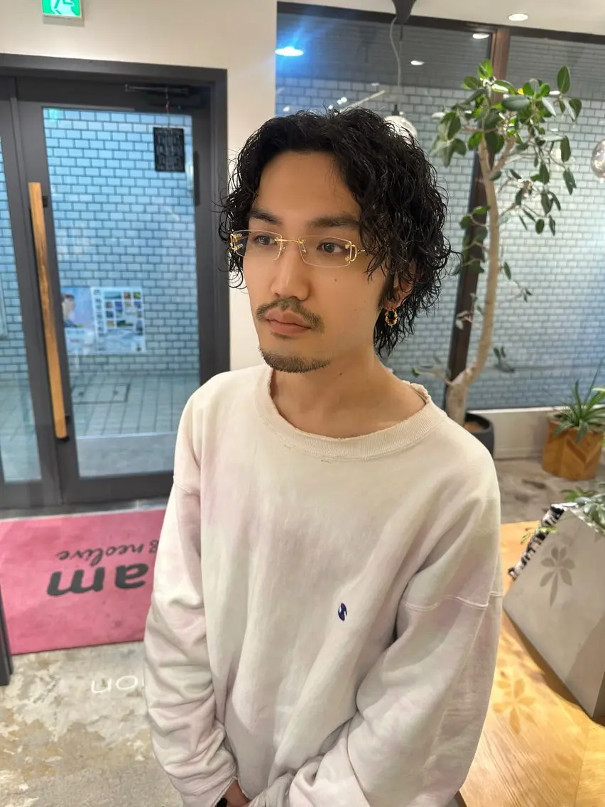 パーマ メンズ 波巻きパーマ カット パーマ AIRI 🐈‍⬛のヘアスタイル