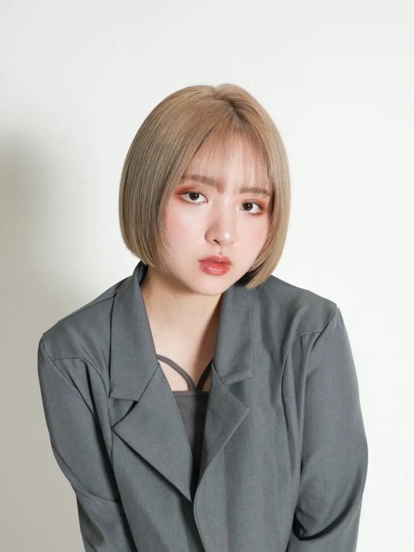 ミディアム ヘアカラー 🫧透明感カラー /艶髪すなお🧸のヘアスタイル