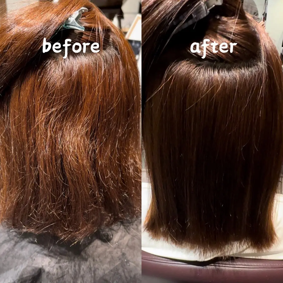 ミディアム 縮毛矯正専門店 unlabel近藤のヘアスタイル