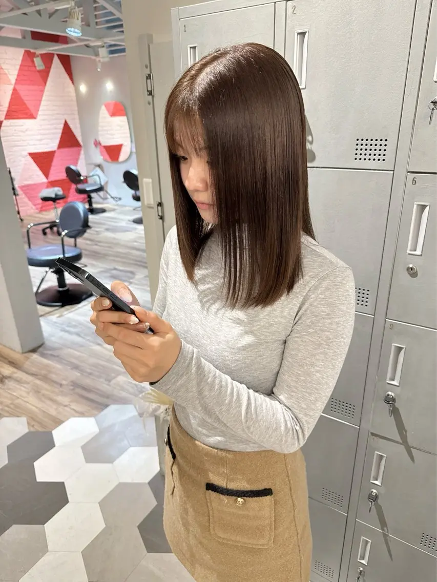 ミディアム カット ヘアカラー 【天満1艶髪】潤艶/ 髪質改善🌹釣本竜哉のヘアスタイル