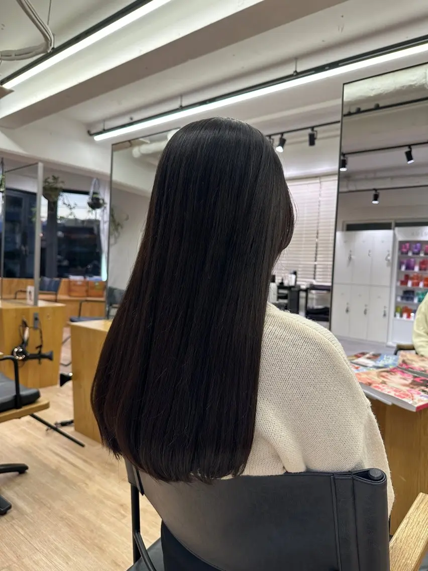 ロング カット ヘアカラー トリートメント 切りっぱなし/髪質 改善矯正/さやか🫧のヘアスタイル