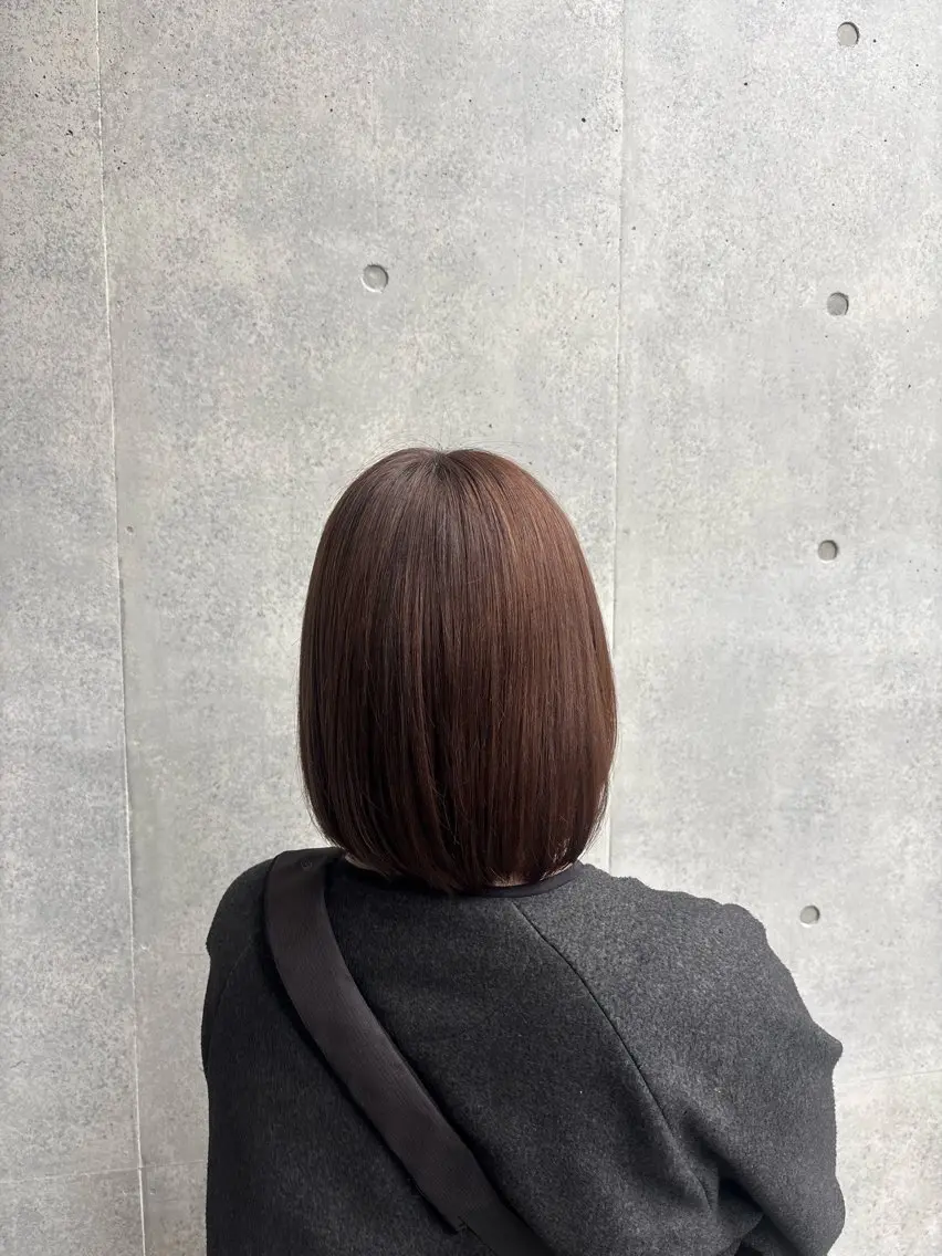 ミディアム カラー ブラウンカラー ココアブラウン ヘアカラー 韓国風/한국/縮毛 /ストレート/もえかのヘアスタイル