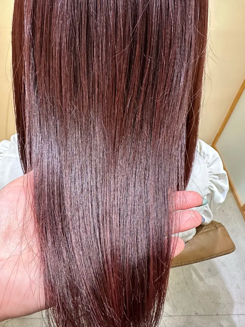 【✨️ミニモ限定価格✨️】ワンカラー（ブリーチ❌）＋3stepトリートメント🍓の写真