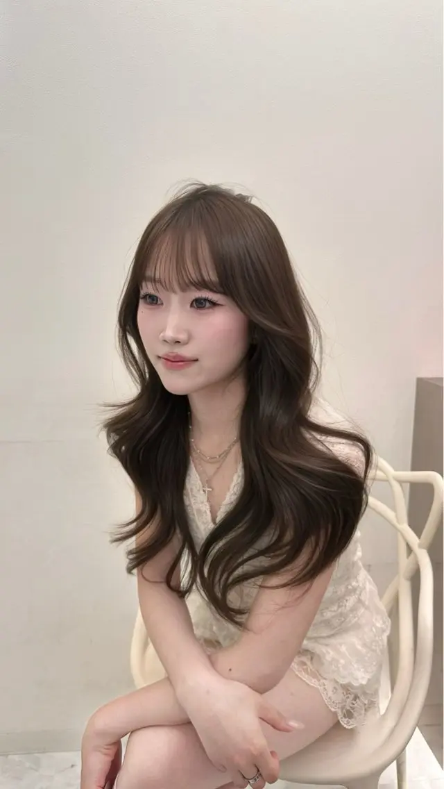 ロング カラー カット ヘアカラー ヘアセット 上品モテヘア🩶 karen🩶のヘアスタイル
