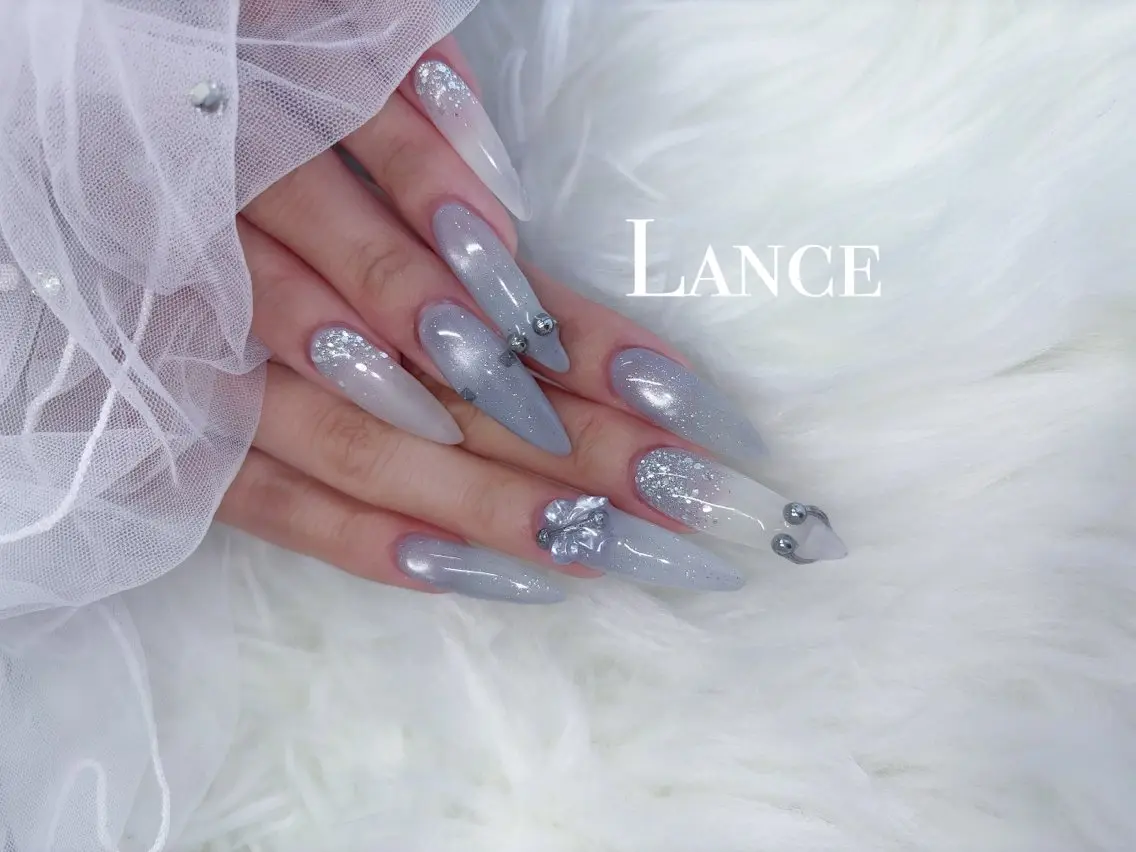 ネイル キラキラネイル 韓国ネイル ワンカラーネイル 夏ネイル ワンホンネイル ハンドネイル Lance nailのネイルデザイン