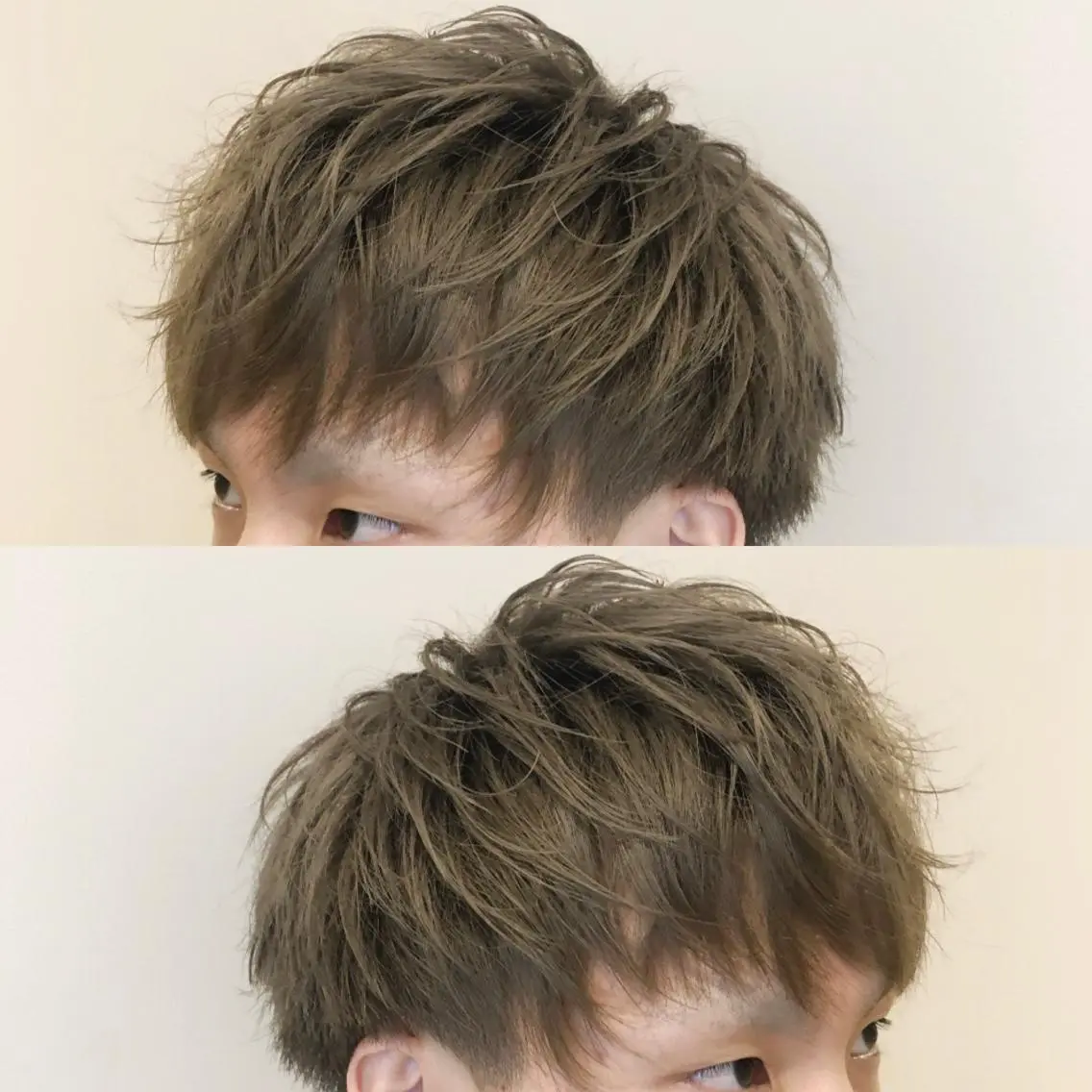 ショート カラー ヘアアレンジ ベージュカラー ミルクティーベージュ 美容室sand 横浜のヘアスタイル