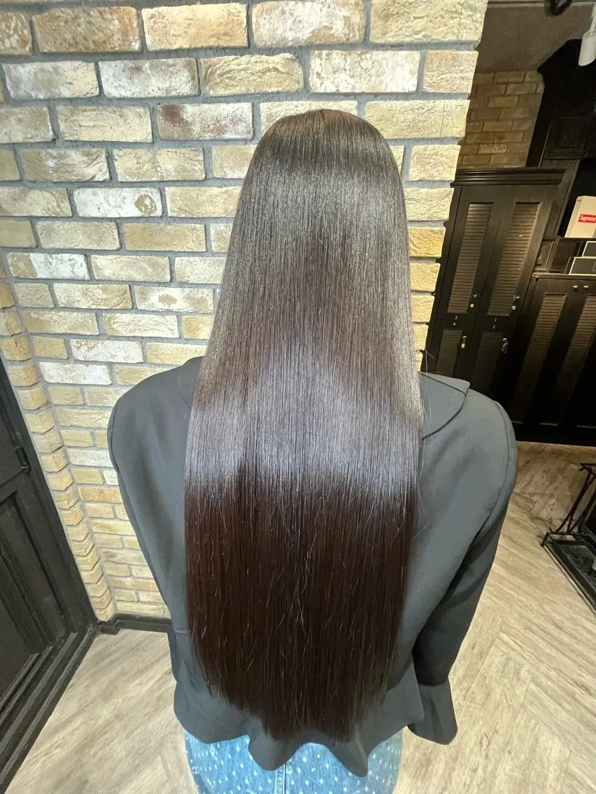 ロング 髪質改善 トリートメント カット 縮毛矯正 トリートメント Monan渋谷 YUUKIのヘアスタイル