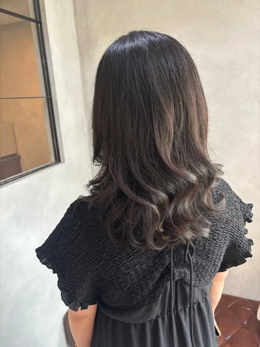 セミロング パーマ カット パーマ トリートメント manarino マリのヘアスタイル