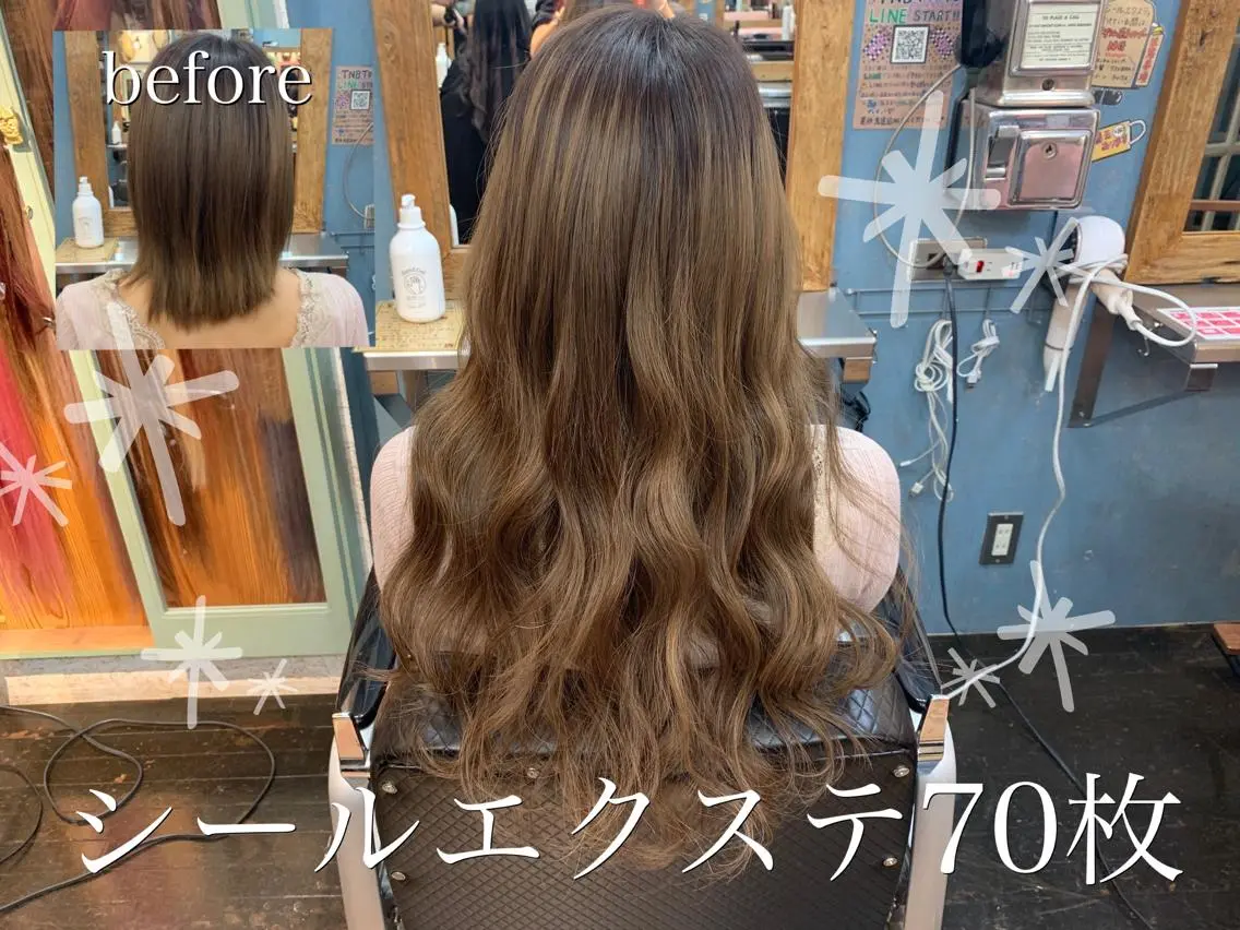 ロング シールエクステ エクステ カラーモデル募集ෆ‪ ＳＡＥのヘアスタイル