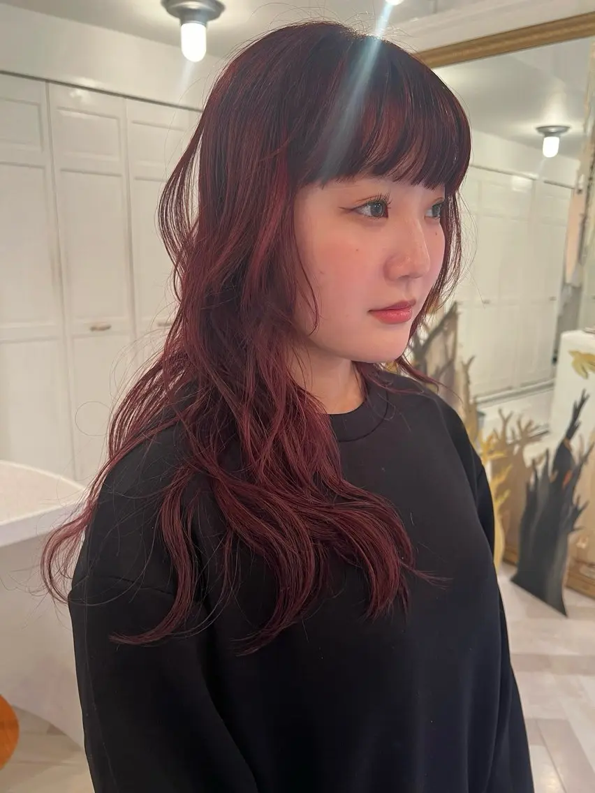 カラー ヘアカラー ブリーチカラー🎀 韓国風/寺門美優のヘアスタイル