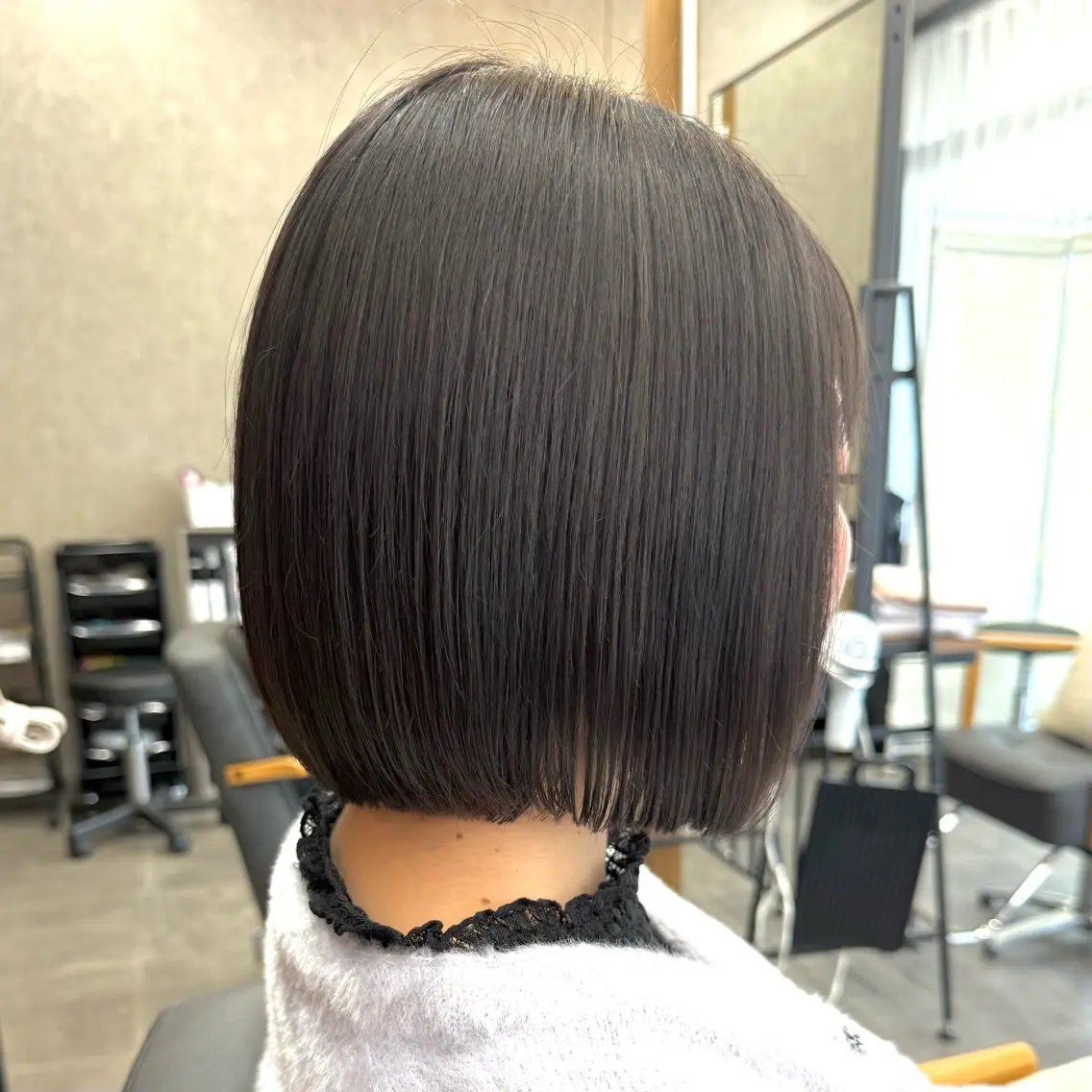 ミディアム カット ヘアカラー トリートメント 似合わせボブ🎀🫧 千葉 優希のヘアスタイル