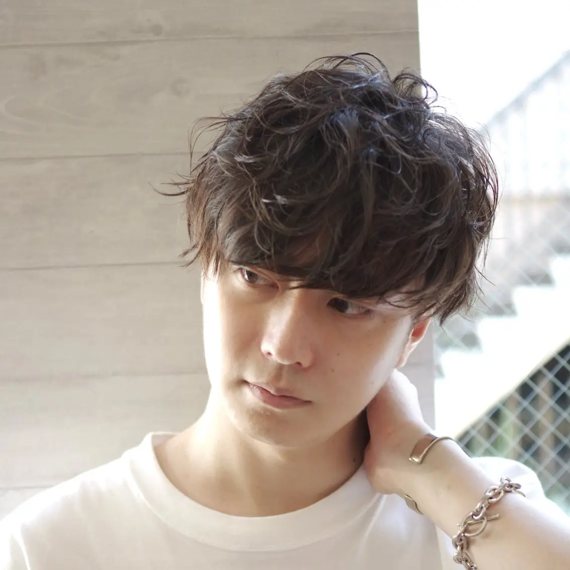 ショート メンズ 遠藤惟斗/自由が丘/ 透明感カラー/パーマのヘアスタイル