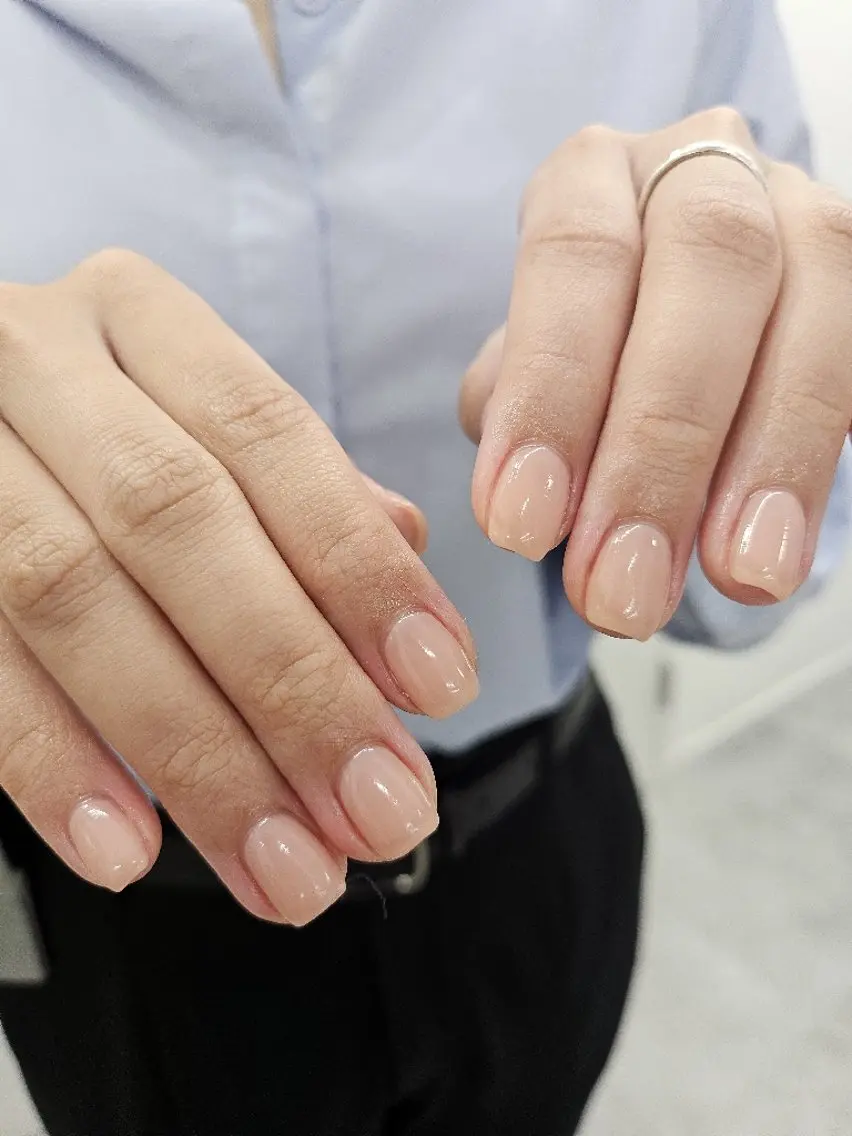 ネイル ジェルネイル オフィスネイル ワンカラーネイル パラジェル シンプルネイル ハンドネイル puku nail 🌼kazu🌼のネイルデザイン