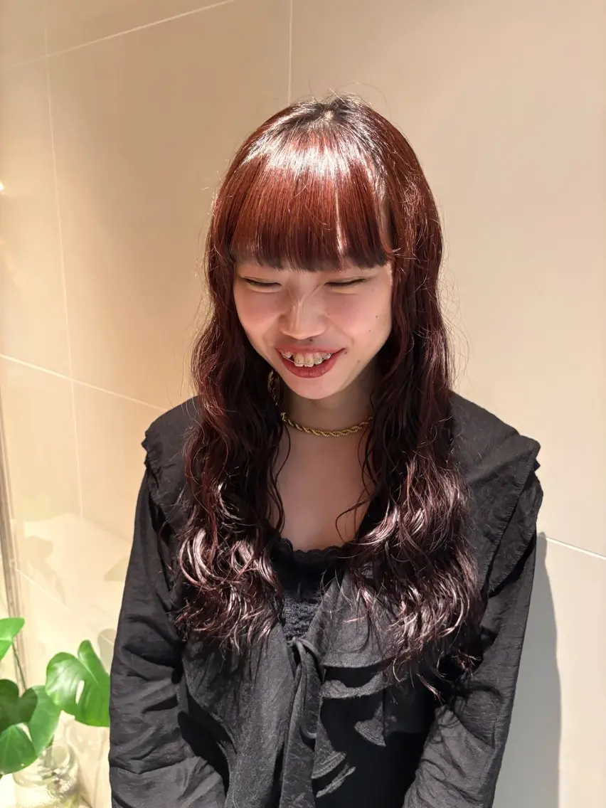 ロング パーマ 【パーマ🌀/暖色カ ラー🍷】ななこ🌴のヘアスタイル
