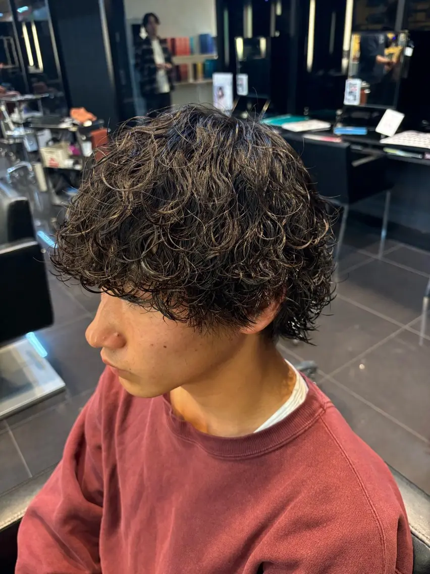 パーマ メンズ 【メンズ限定】原 唯登のヘアスタイル