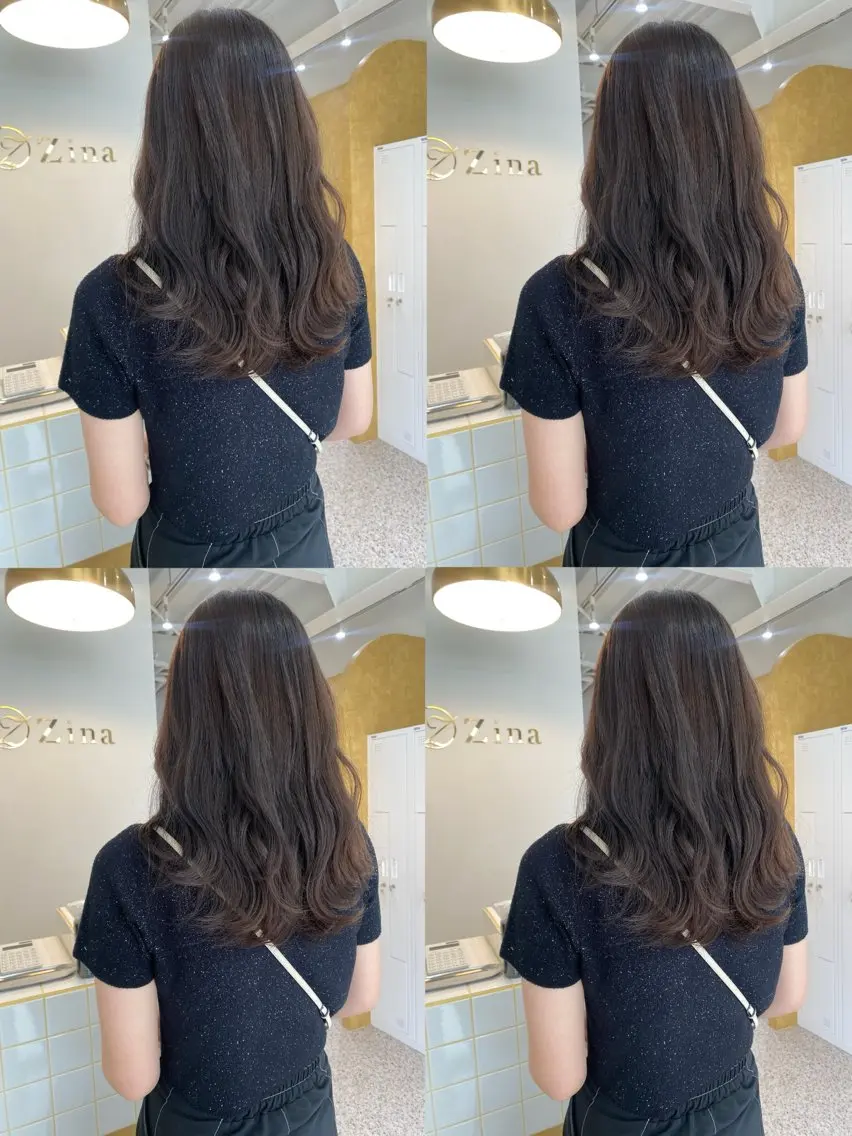 セミロング カラー ベージュカラー レイヤーカット カット ヘアカラー トリートメント Zina‎ 🤍 AYAのヘアスタイル