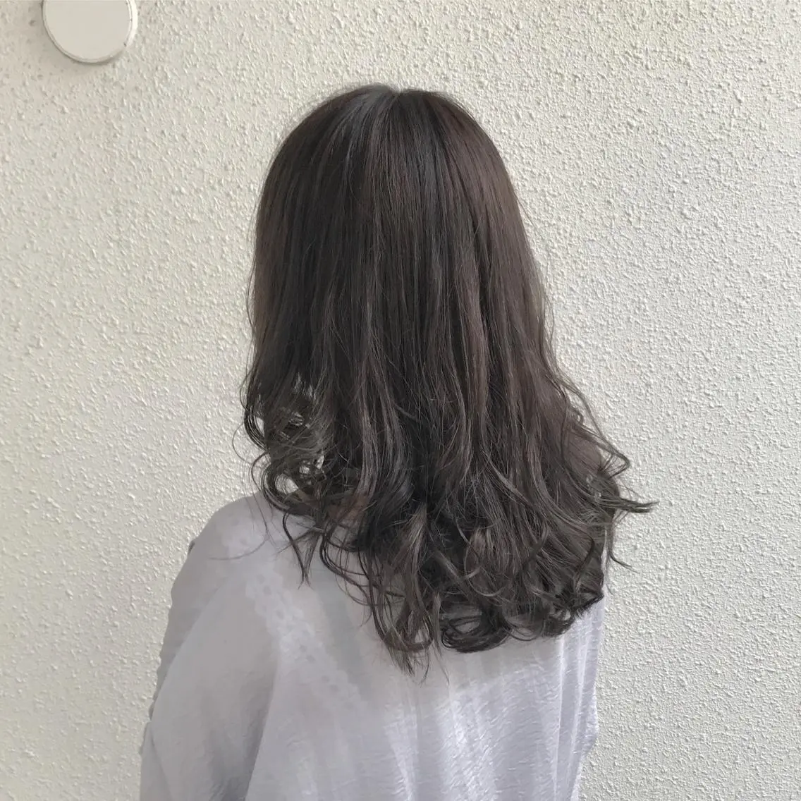 セミロング カラー アッシュ ダブルカラー インナーカラー/天神 ブリーチ/吉田のヘアスタイル