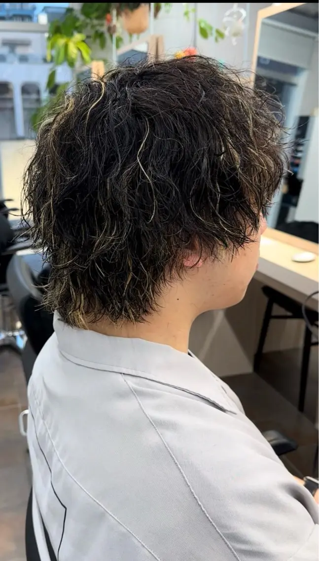 カット+ハイライト+パーマ¥17600の写真