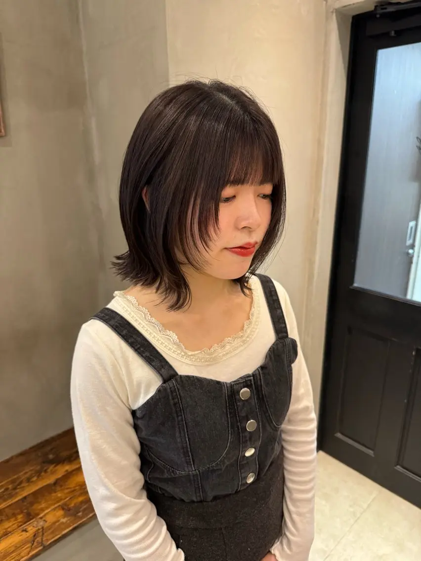 セミロング カット ヘアカラー トリートメント 新宿/顔周りカット +レイヤー=しずく♩のヘアスタイル