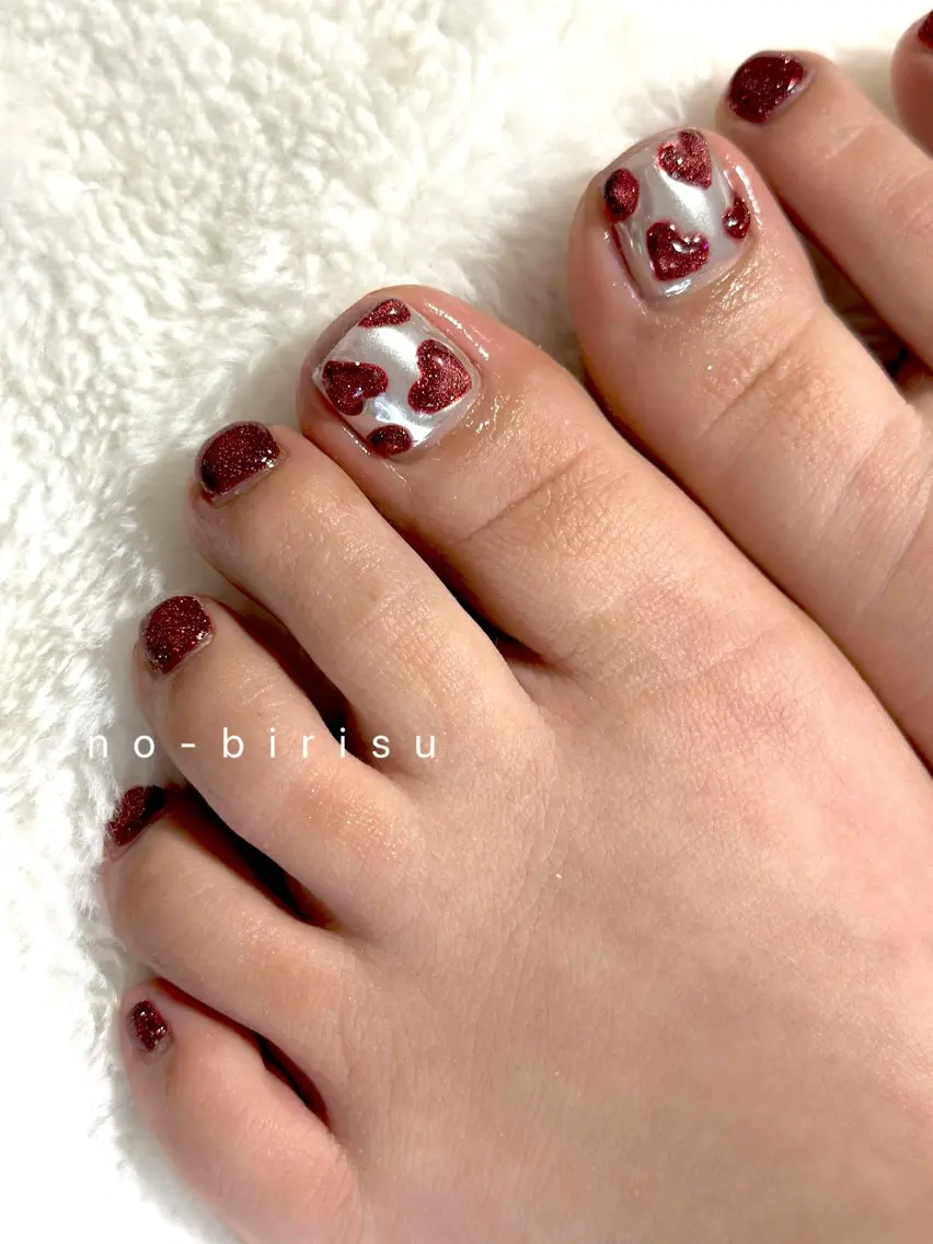 ショート フットネイル no-birisu nailのネイルデザイン