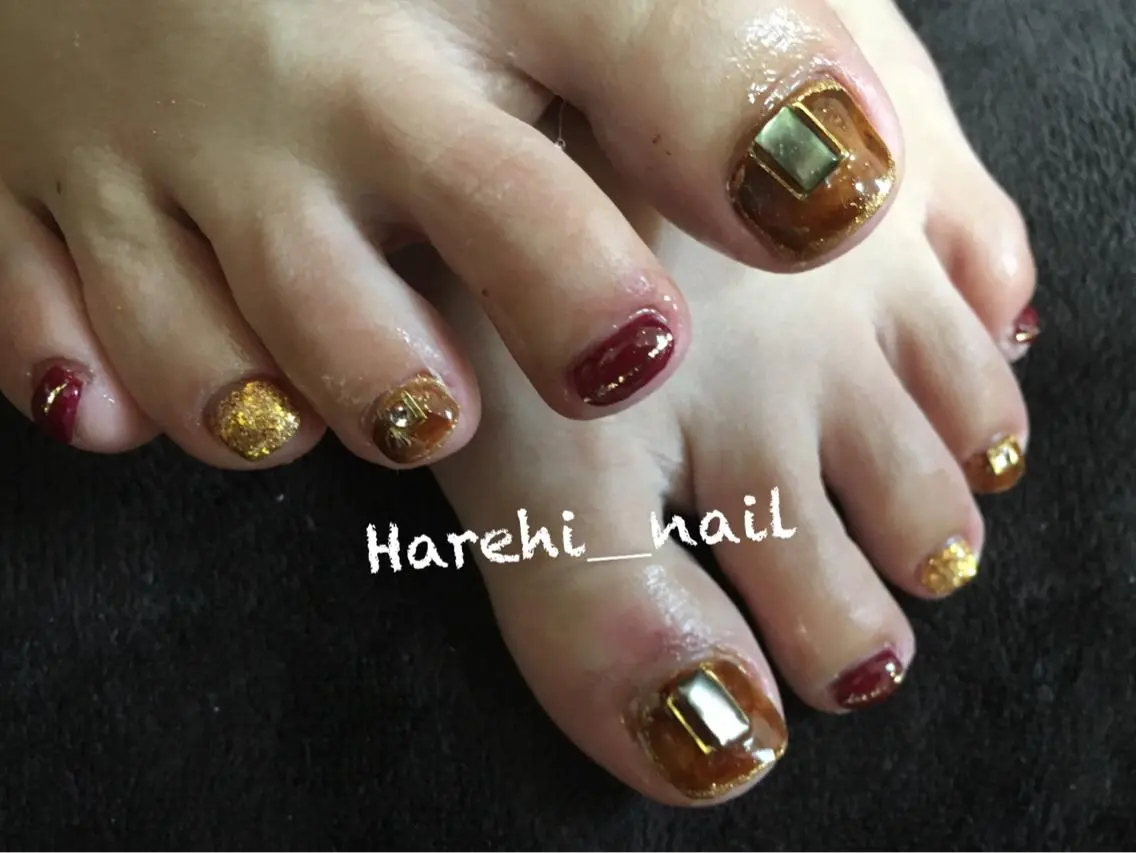 ネイル フットネイル Harehi_ nailのネイルデザイン