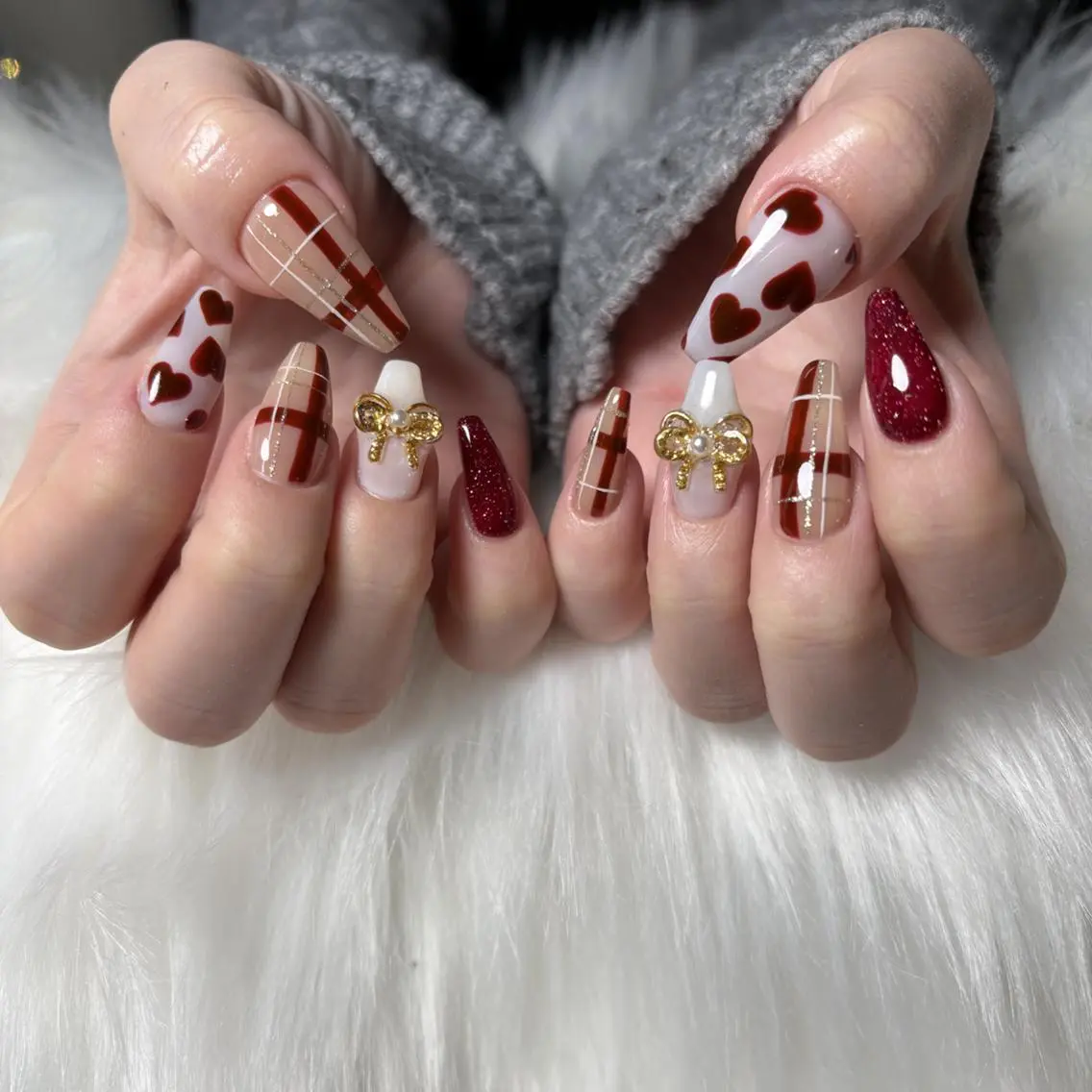 ネイル フラッシュネイル バレンタイン nail salon Libertyのネイルデザイン