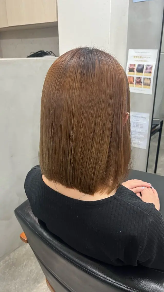 ミディアム 猪口 純のヘアスタイル