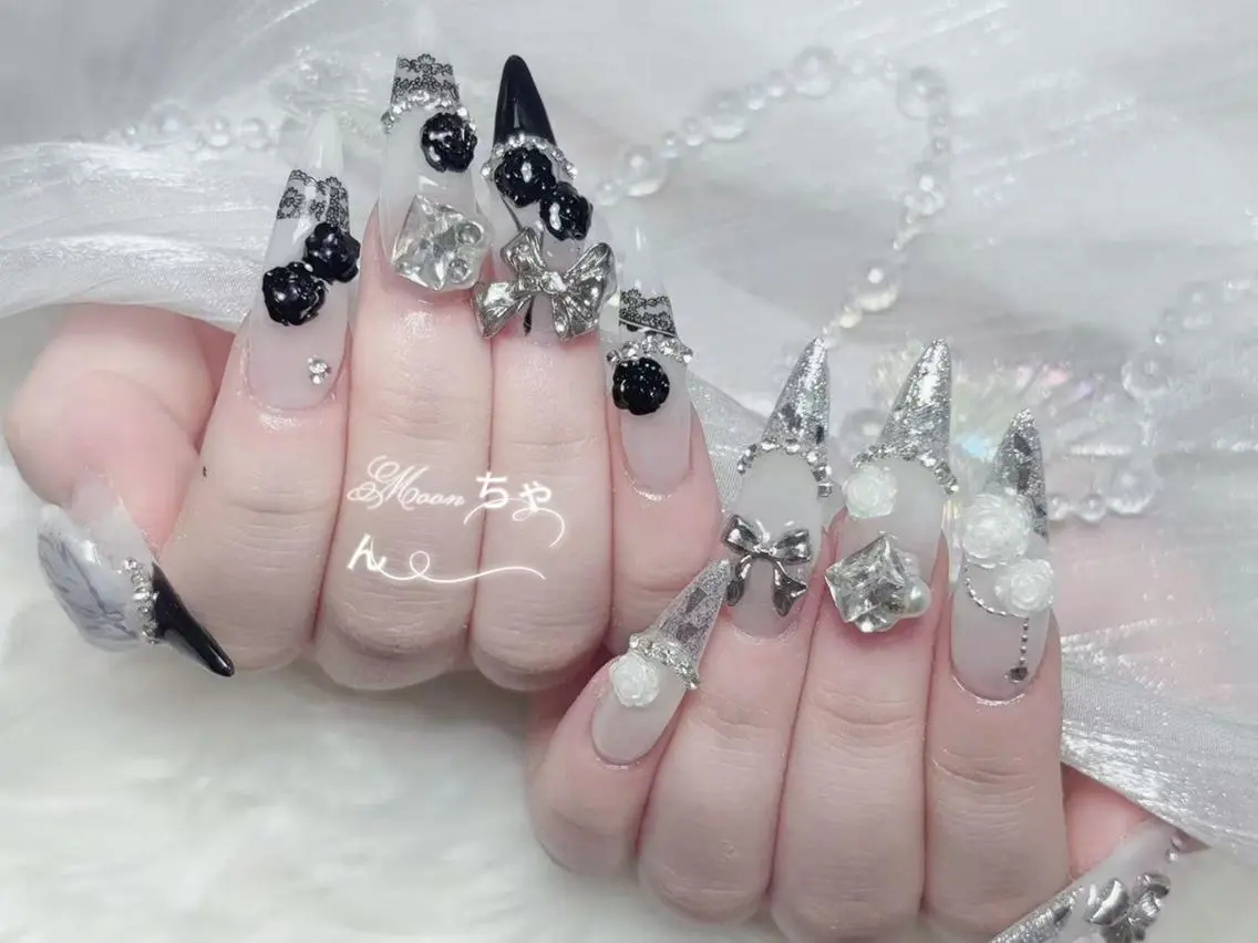ネイル 成人式 フットネイル ジェルネイル マグネットネイル 大理石ネイル(マーブル) ハンドネイル K.bi_nail ネイル長さ出し専門店のネイルデザイン