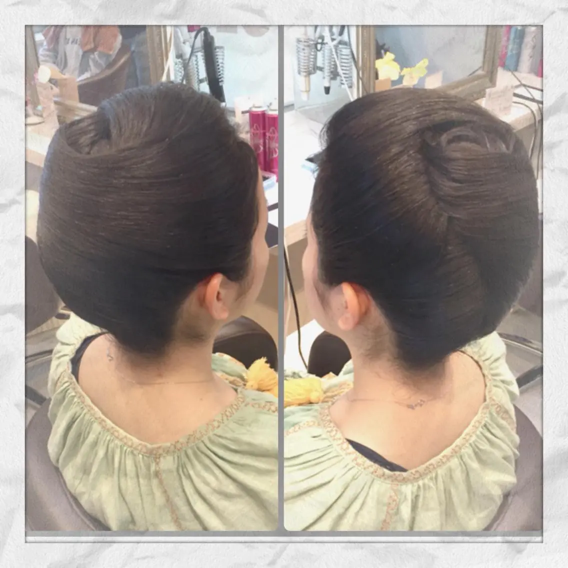 セミロング ヘアアレンジ 夜会巻き 着物ヘア ヘアセット ヘアセット/着付け 𓇼 まつもと𓇼のその他イメージ