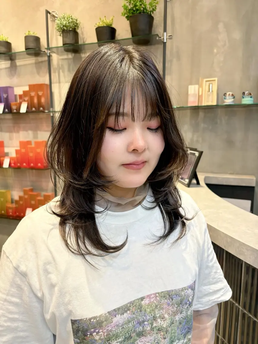 ミディアム カット トリートメント ✵髪質改善 レイヤー 佐藤琉好✵のヘアスタイル