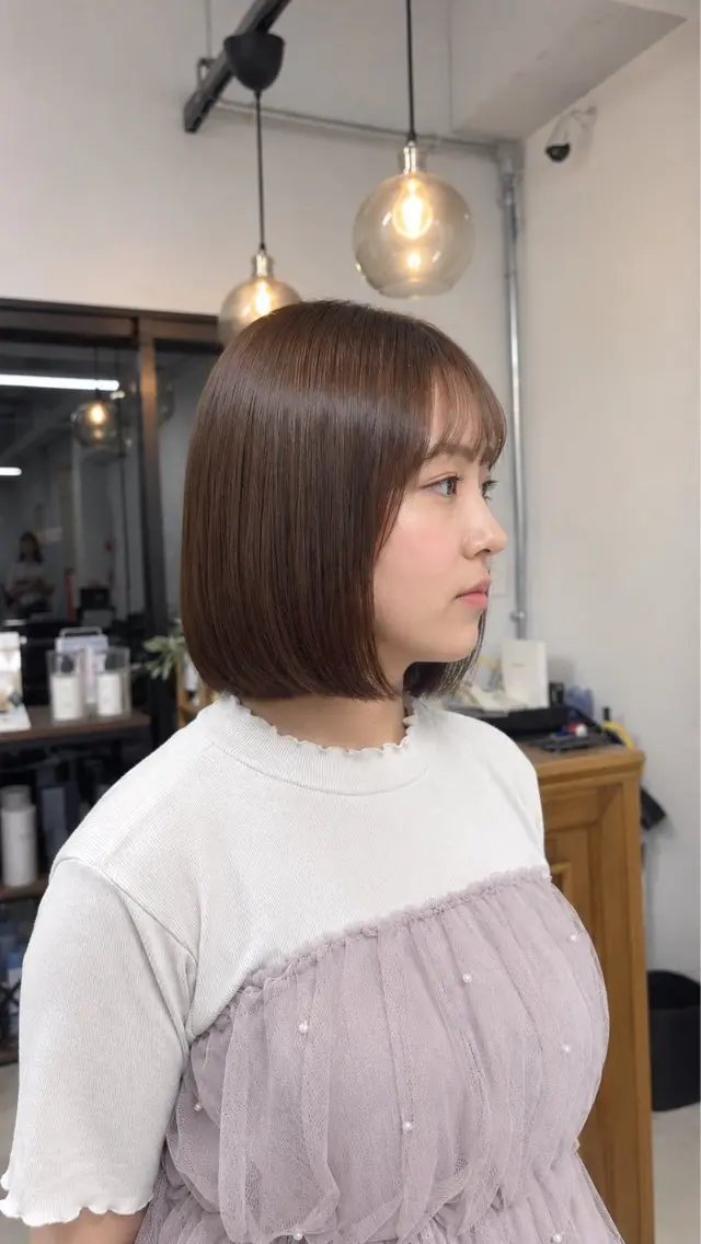 ショート カット 縮毛矯正 トリートメント 太田 すず香のヘアスタイル