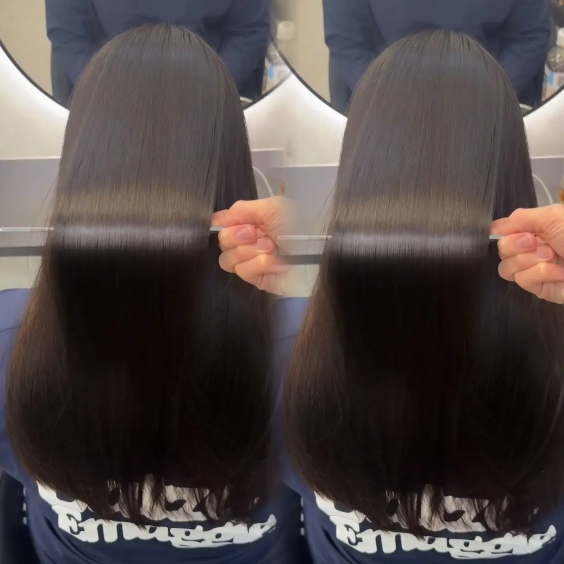 ロング カラー ヘアアレンジ カット ヘアカラー 縮毛矯正 トリートメント 新宿 /髪質改善/ レイヤー/ヒュウガのヘアスタイル